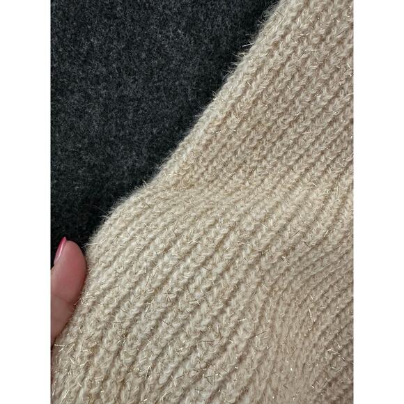 Boden Sparkle Ribbed Fluffy V-Neck Sweater US 16 18 1X XL - Picture 3 of 9